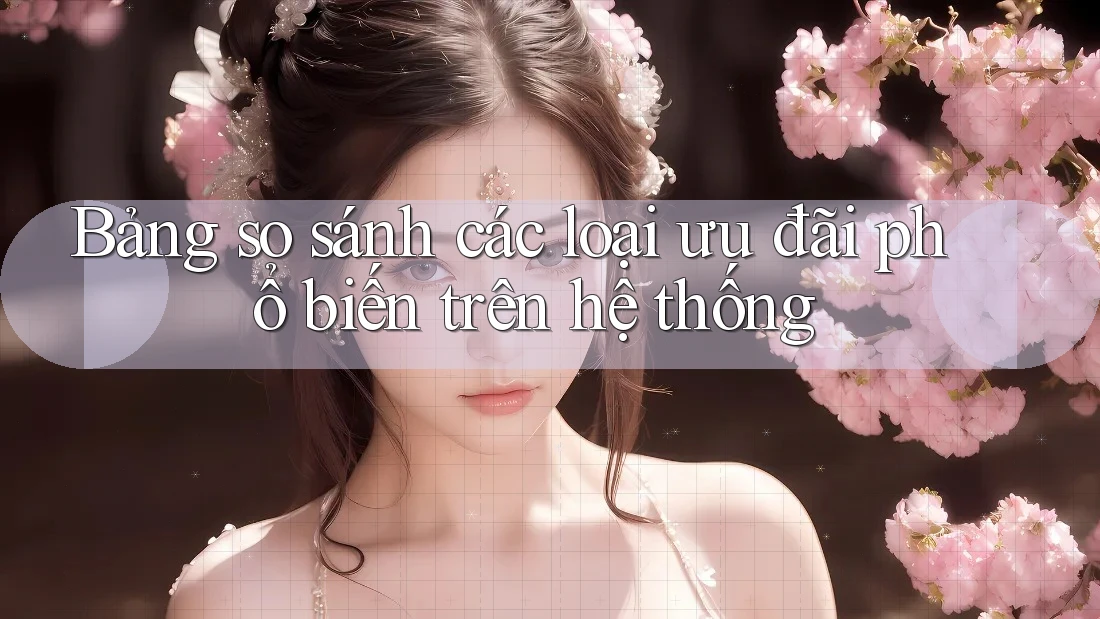 Bảng so sánh các loại ưu đãi phổ biến trên hệ thống