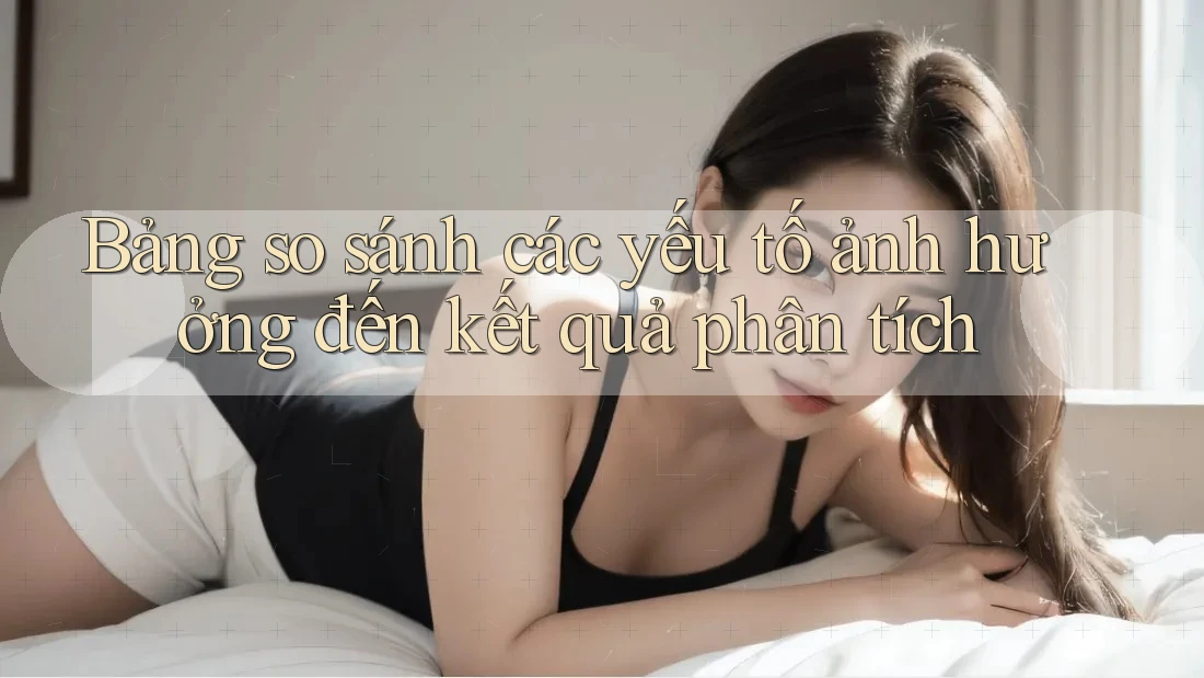 Bảng so sánh các yếu tố ảnh hưởng đến kết quả phân tích Bảng so sánh các yếu tố ảnh hưởng đến kết quả phân tích