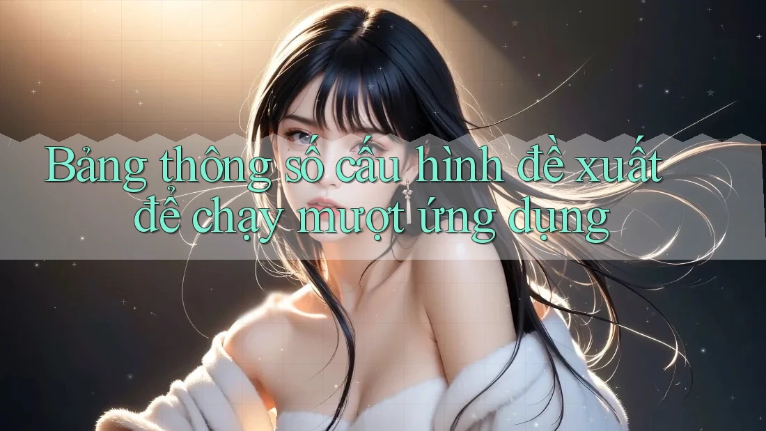 Bảng thông số cấu hình đề xuất để chạy mượt ứng dụng Bảng thông số cấu hình đề xuất để chạy mượt ứng dụng