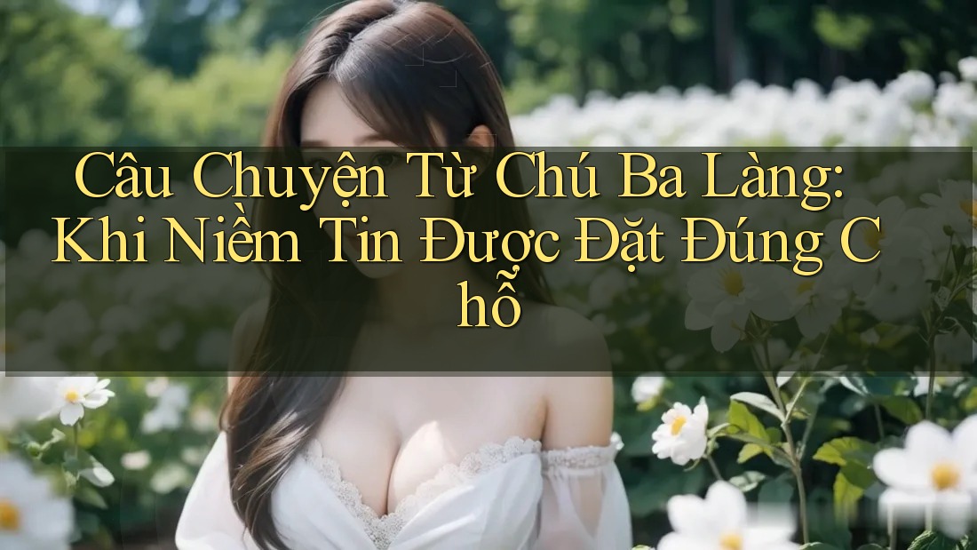 Câu Chuyện Từ Chú Ba Làng: Khi Niềm Tin Được Đặt Đúng Chỗ Câu Chuyện Từ Chú Ba Làng: Khi Niềm Tin Được Đặt Đúng Chỗ